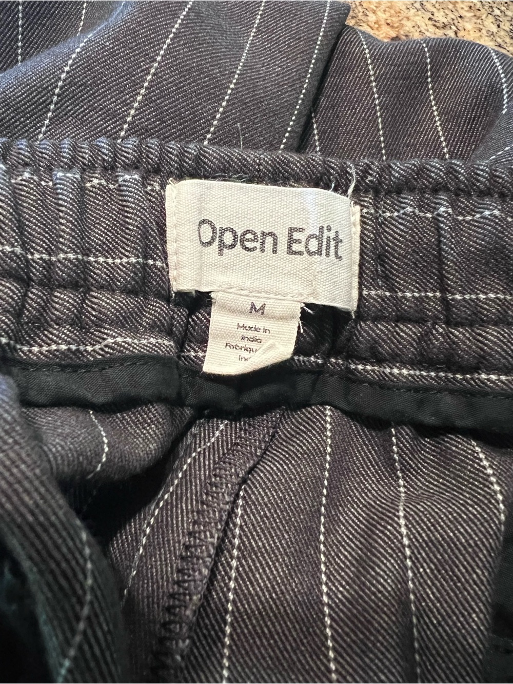 Men’s Open Edit Pinstripe Drawstring Pants - Picture 8 of 8